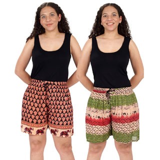 CRINKLE RAYON SHORTS