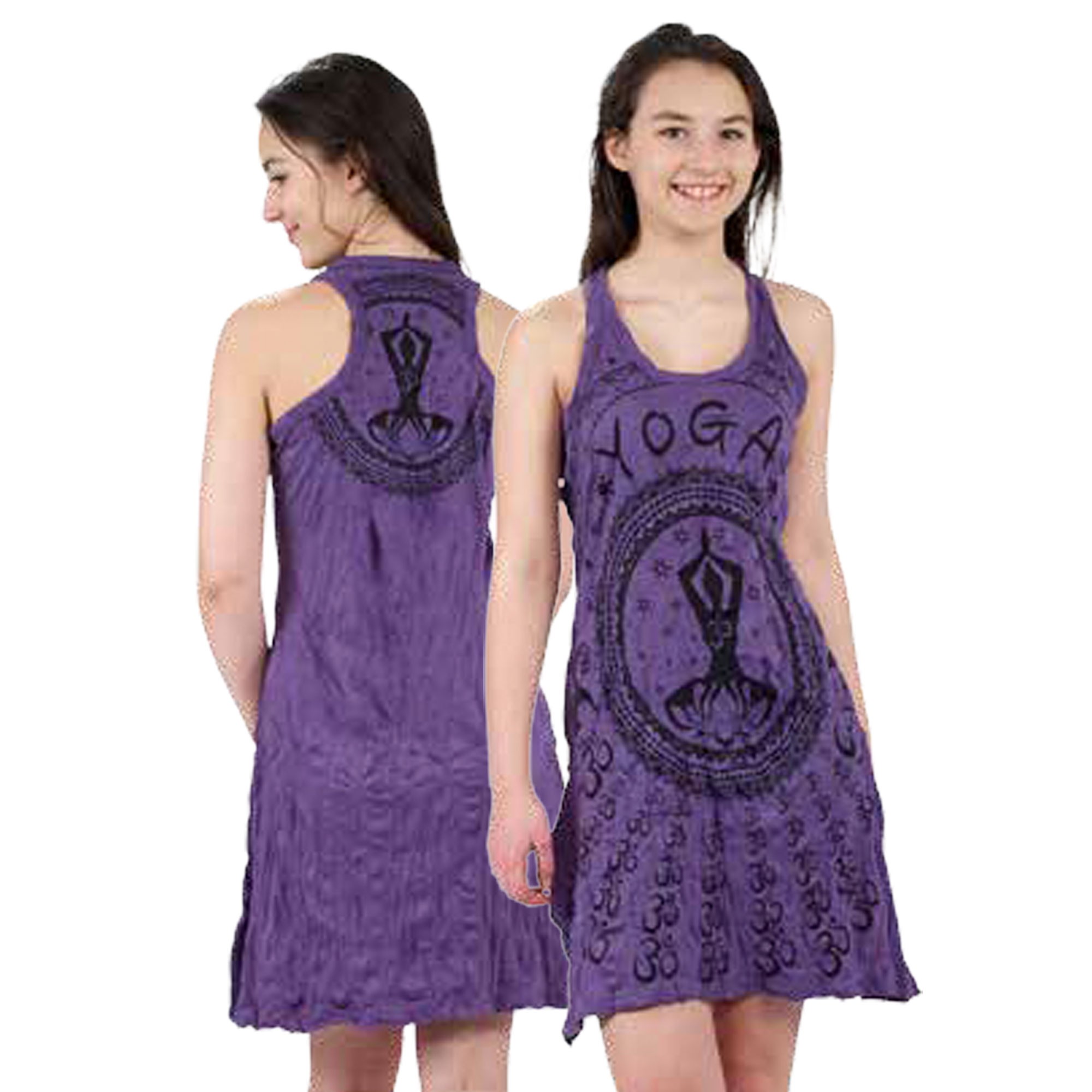 PURPLE YOGA TANK DRESS