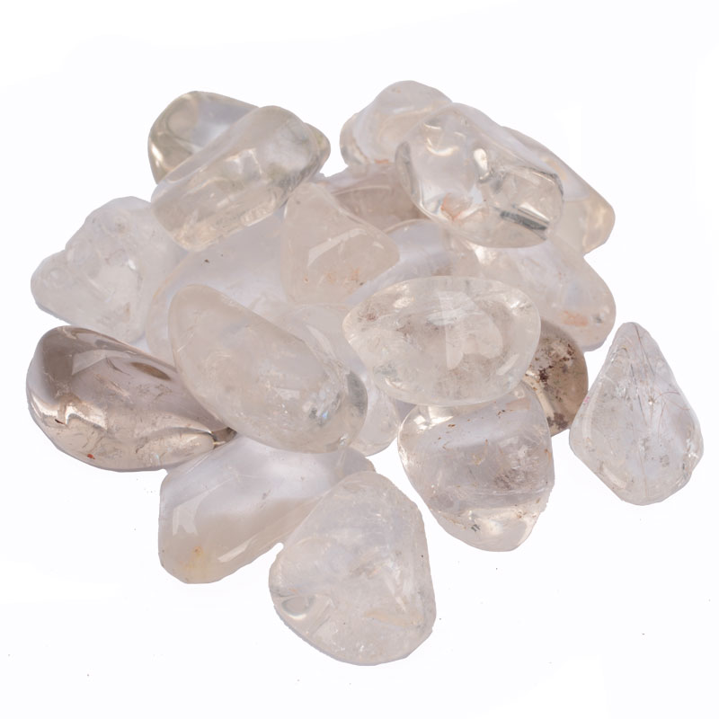 CLEAR QUARTZ TUMBLED STONES---SOLD PER HALF POUND