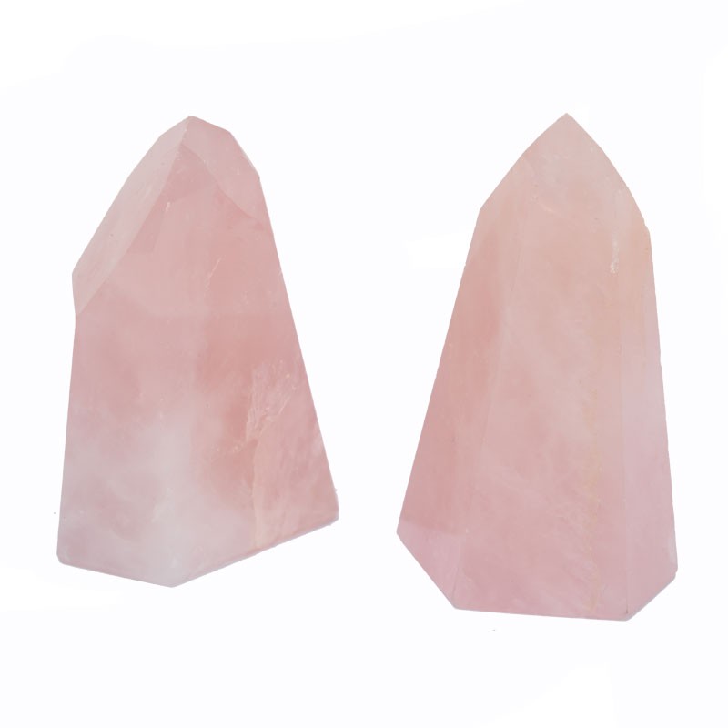 POLISHED ROSE QUARTZ POINTS--PRICE IS PER OUNCE