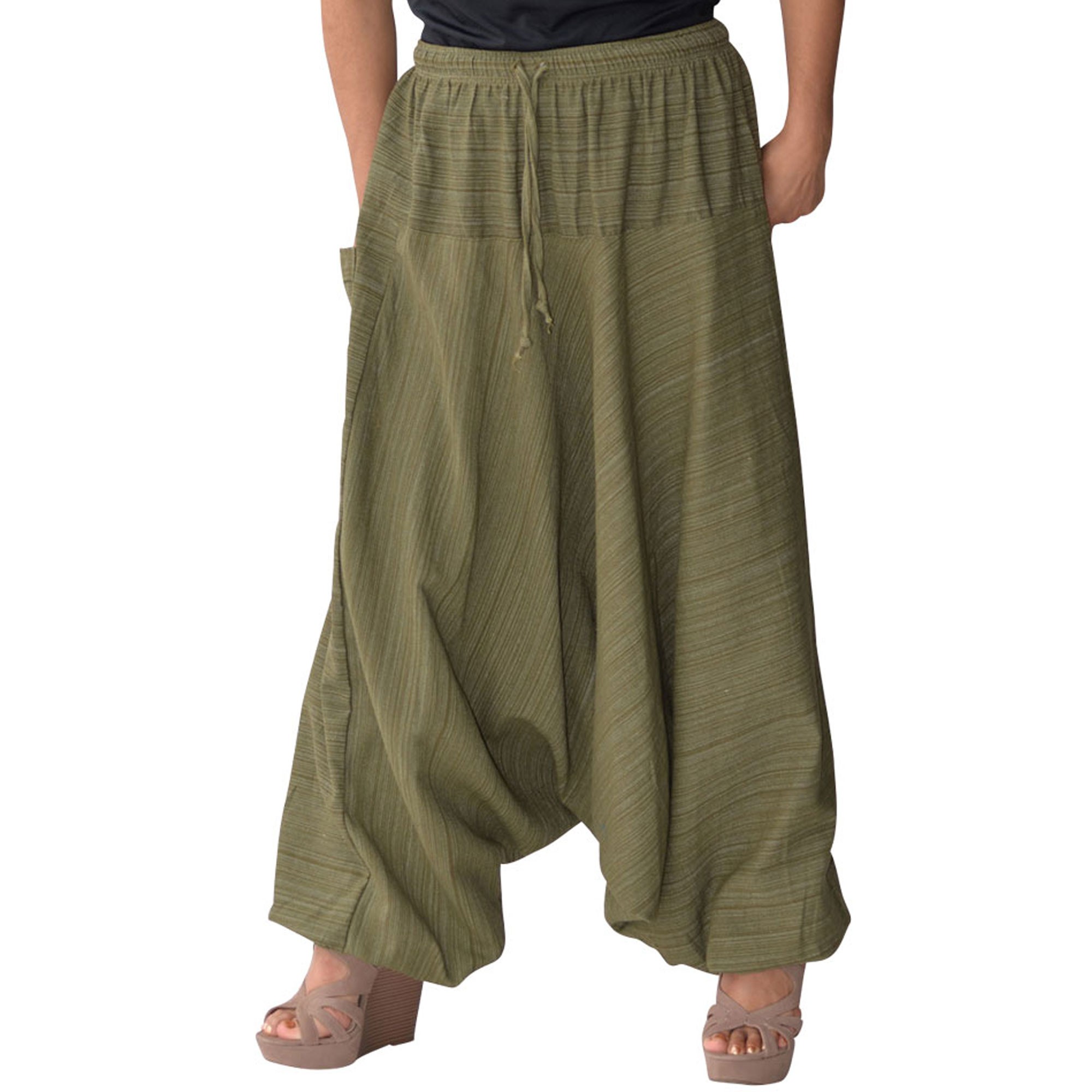 GREEN HAREM PANTS--ONE SIZE FITS MOST