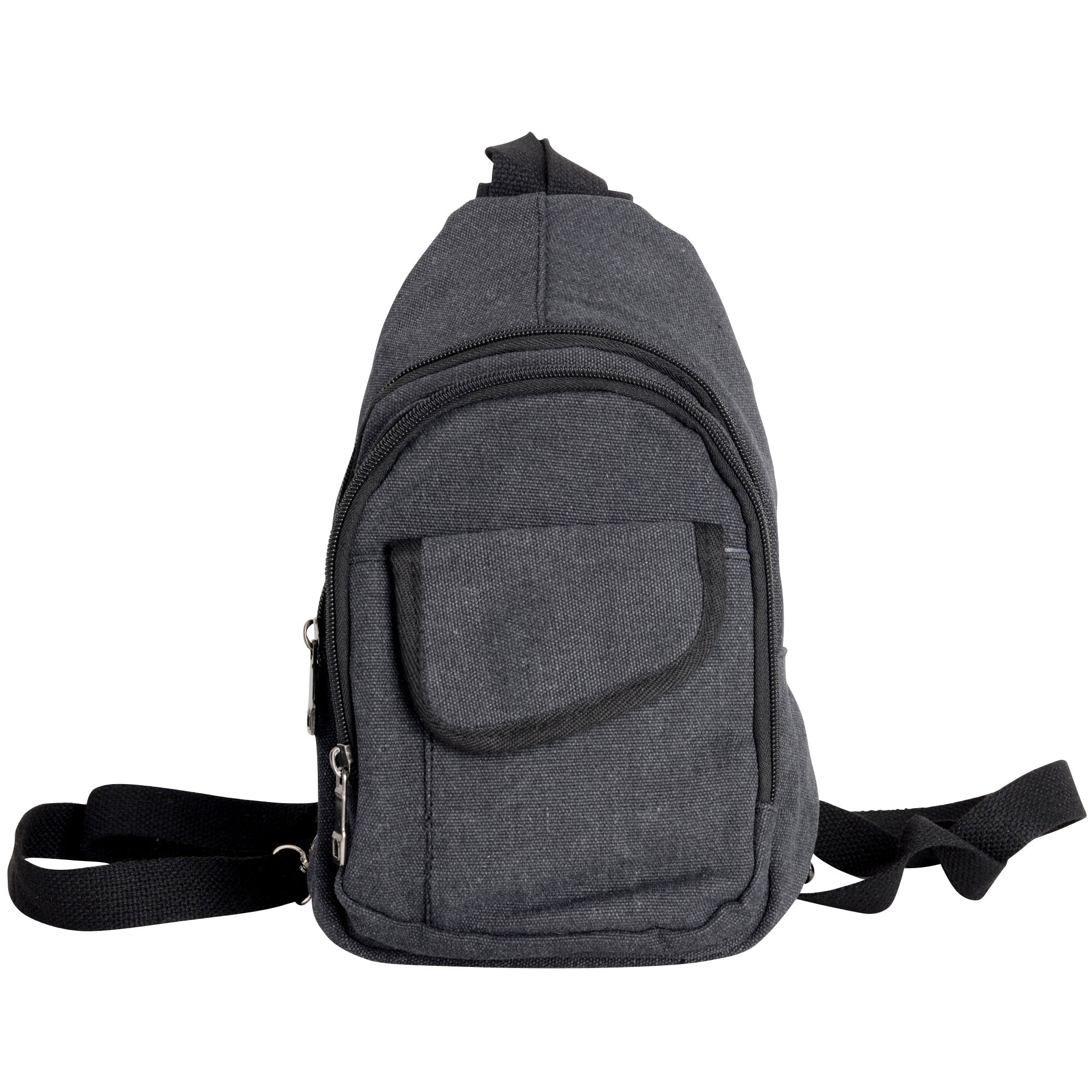 BLACK SMALL CANVAS BACKPACK