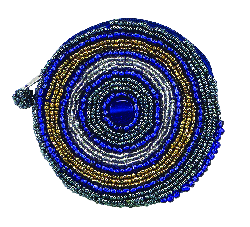 ROUND BEADED COIN PURSE