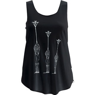 BLACK GIRAFFE GRAPHIC TANK