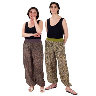 GATHERED ANKLE PANTS