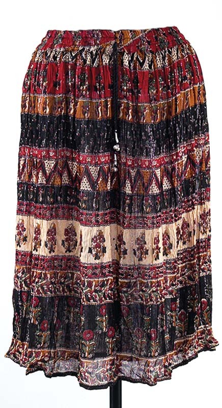 MEDIUM CRINKLE RAYON SHORT SKIRT