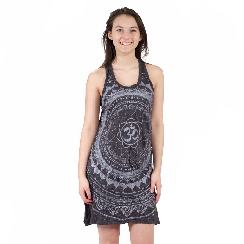 BLACK OM TANK DRESS