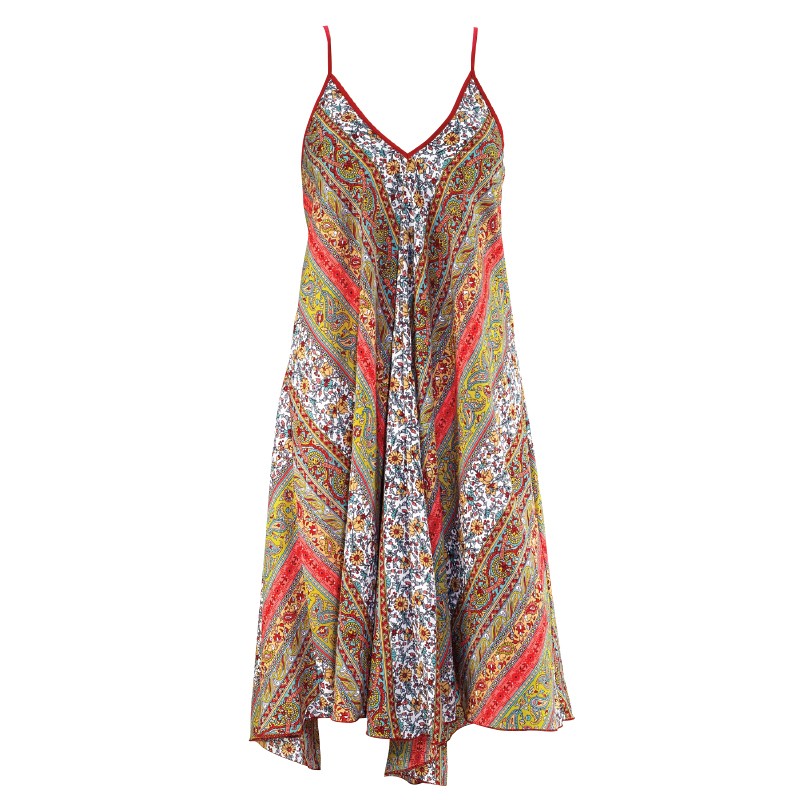 tan swing dress