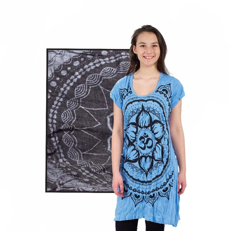 BLACK LOTUS OM T-SHIRT DRESS