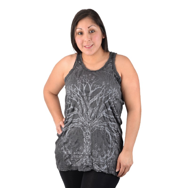 BLACK TREE OF LIFE TANK TOP