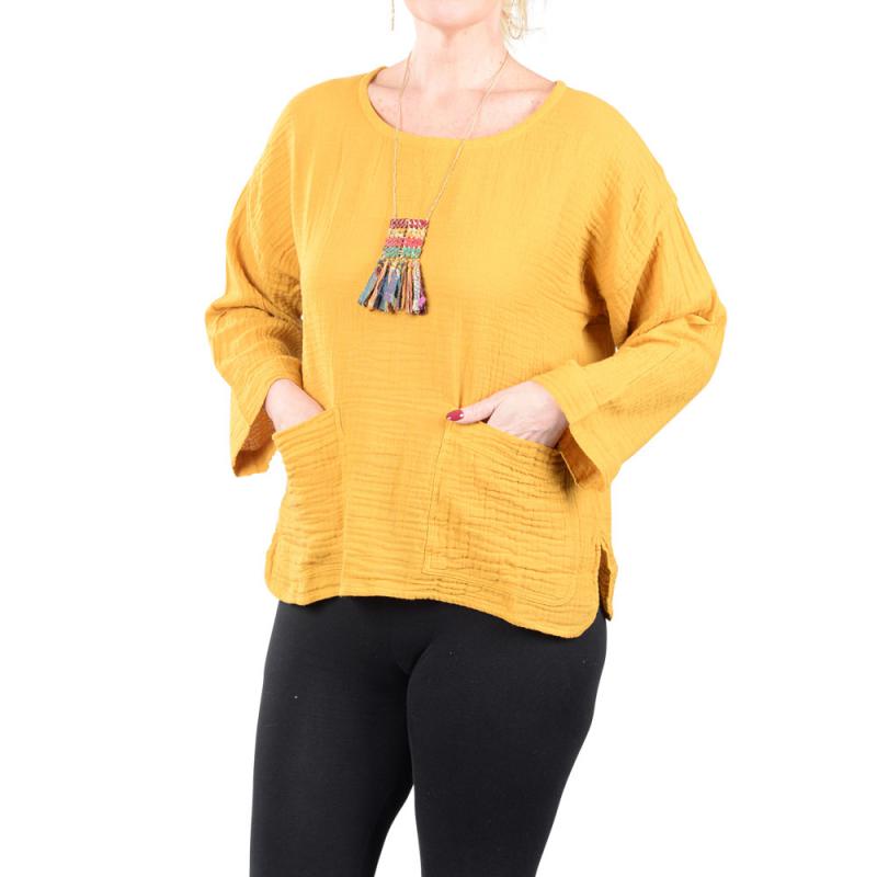 LONG SLEEVE WITH TWO FRONT POCKETS