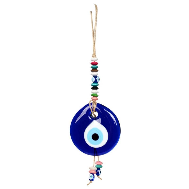 EVIL EYE WALL DECORATION WITH WOODEN BEADS