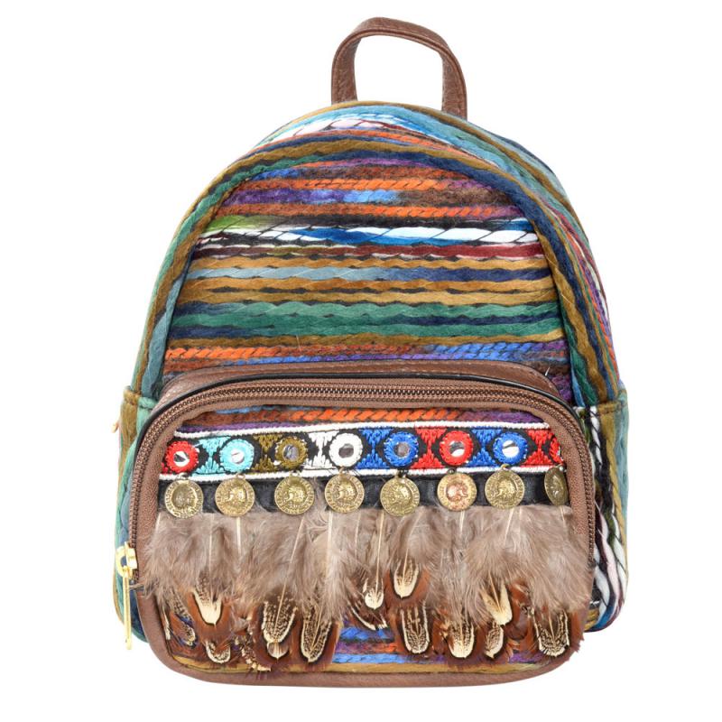 MINI MULTI COLOR BACKPACK WITH FRONT POCKET