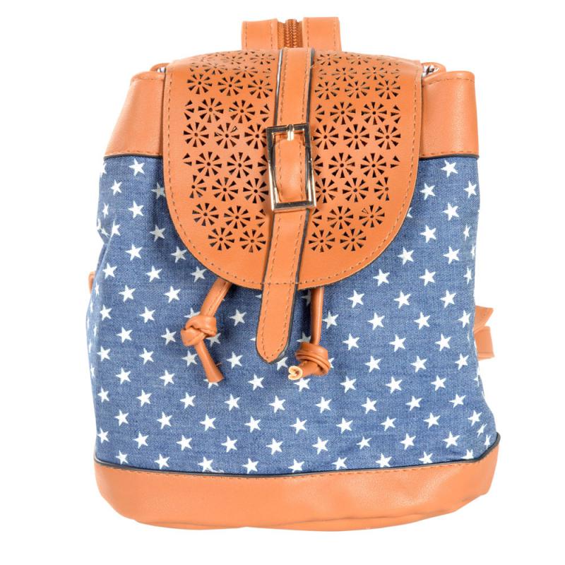 MINI DEMIN STARS BACKPACK WITH POCKET