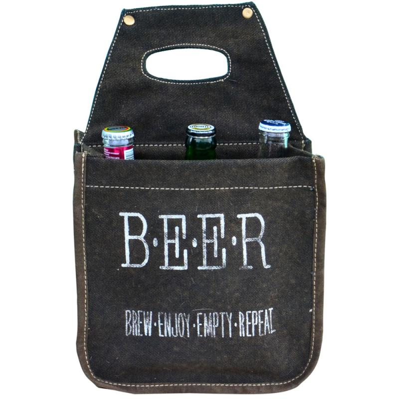 GREY CANVAS B.E.E.R. BEER CARRIER