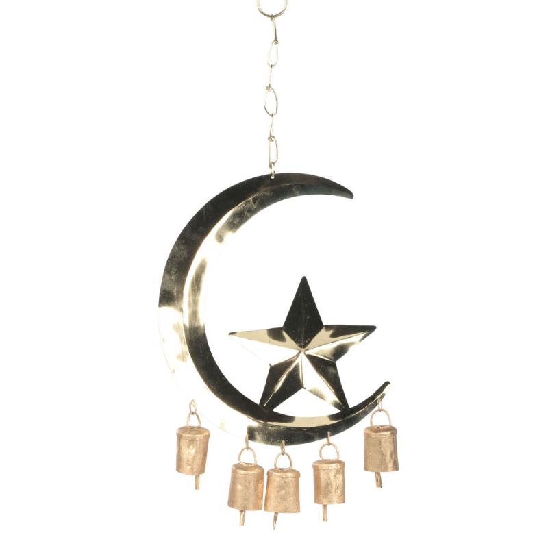 BRASS SUN/MOON WINDCHIME