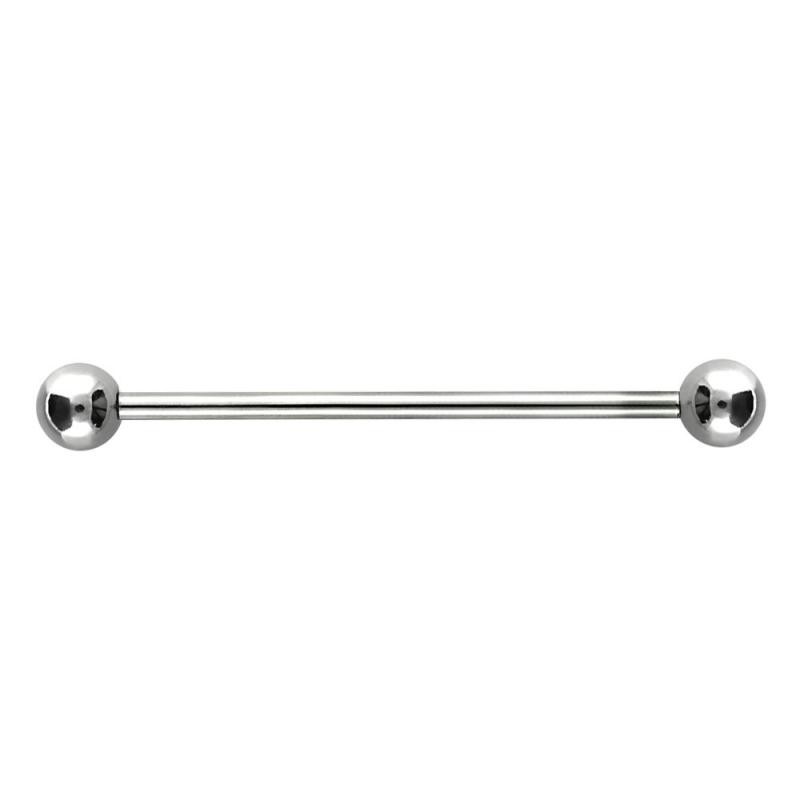 LONG SURGICAL STEEL BARBELL