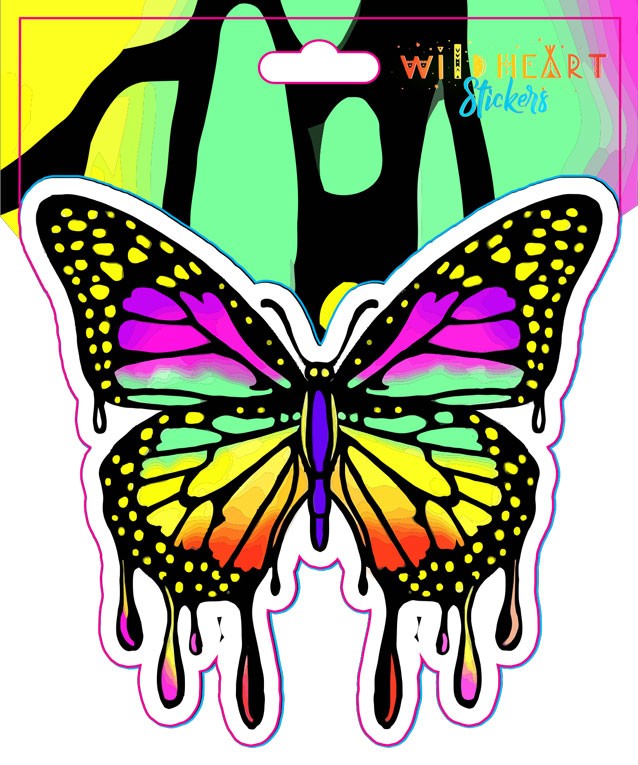 DRIPPY BUTTERFLY WINDOW STICKER