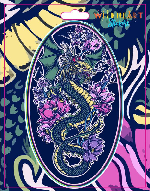 ORNAMENTAL DRAGON WINDOW STICKER