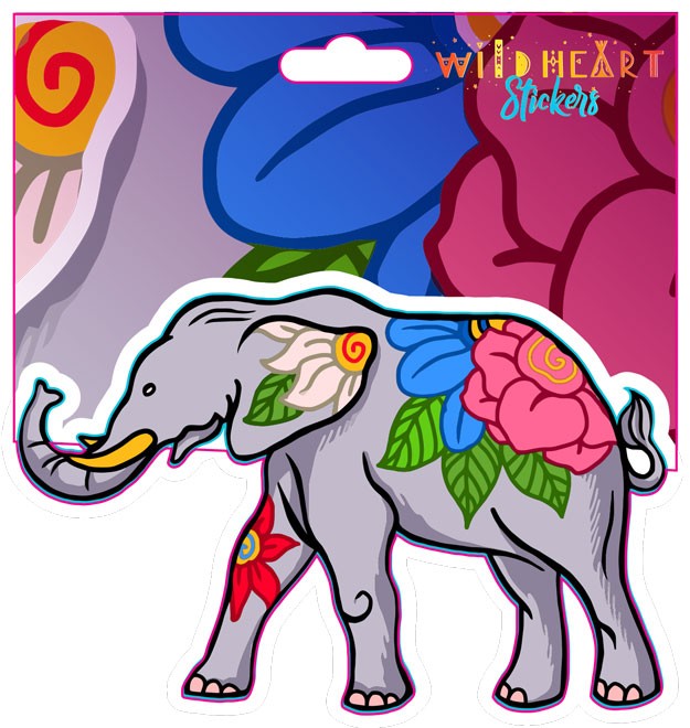 ELEPHANT WINDOW STICKER