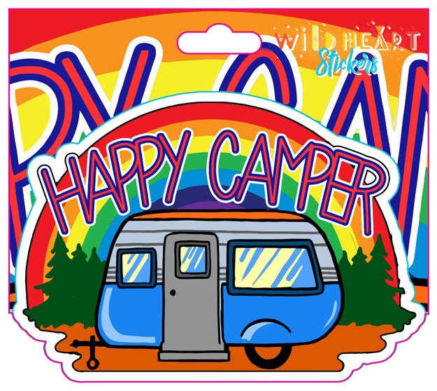 HAPPY CAMPER WINDOW STICKER