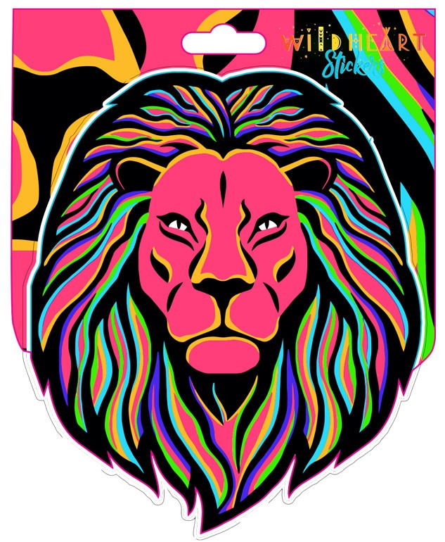 LION WINDOW STICKER