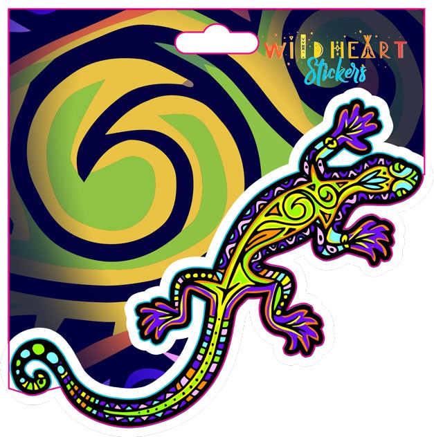 COLORFUL LIZARD WINDOW STICKER