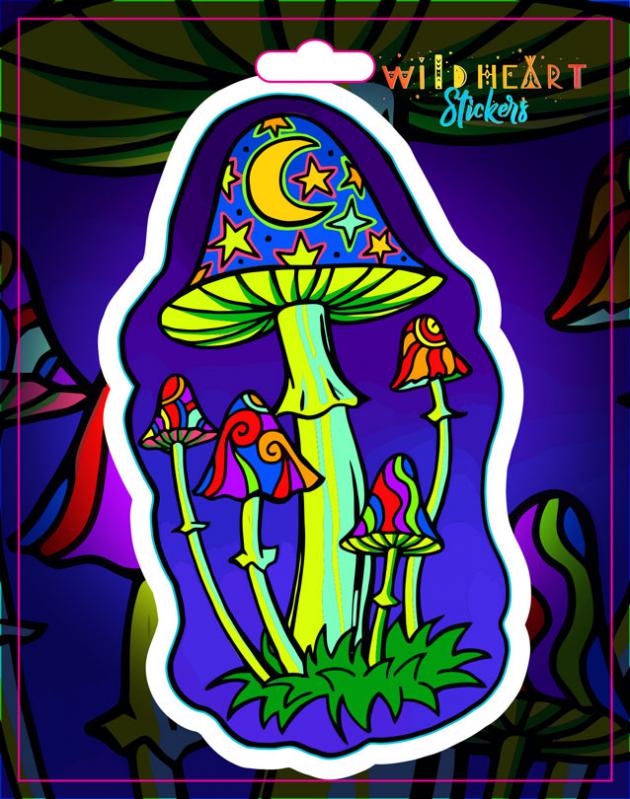 MUSHROOMS WINDOW STICKER