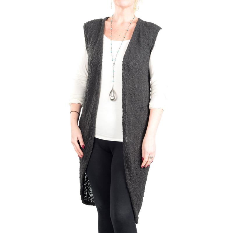 ROUNDED FRONT LONG VEST