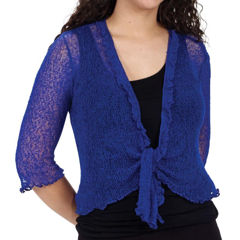 RUFFLED COLLAR SHRUG