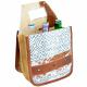 WHITE CANVAS PATTERN & FUR BEER CARRIER 1