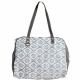 WHITE CANVAS PATTERN TOTE 1