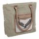 EAGLE TOTE WITH LEATHER TRIM 1