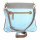 COLUMBIAS LIGHT BLUE 2 ZIPPER SHOULDER BAG 2