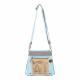 COLUMBIAS LIGHT BLUE 2 ZIPPER SHOULDER BAG 3