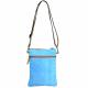 BLUE CANVAS AND FLOWERS SHOULDER BAG 1