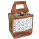 WHITE CANVAS PATTERN BEER CARRIER 1