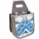 RECYCLED FABRIC BLUE & GREY PATTERN BEER CARRIER 1