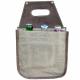 RECYCLED FABRIC BLUE & GREY PATTERN BEER CARRIER 2