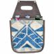 RECYCLED FABRIC BLUE & GREY PATTERN BEER CARRIER