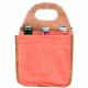 RECYCLED FABRIC PINK & ORANGE PATTERN BEER CARRIER 2