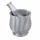 TALL GREY MORTAR AND PESTLE