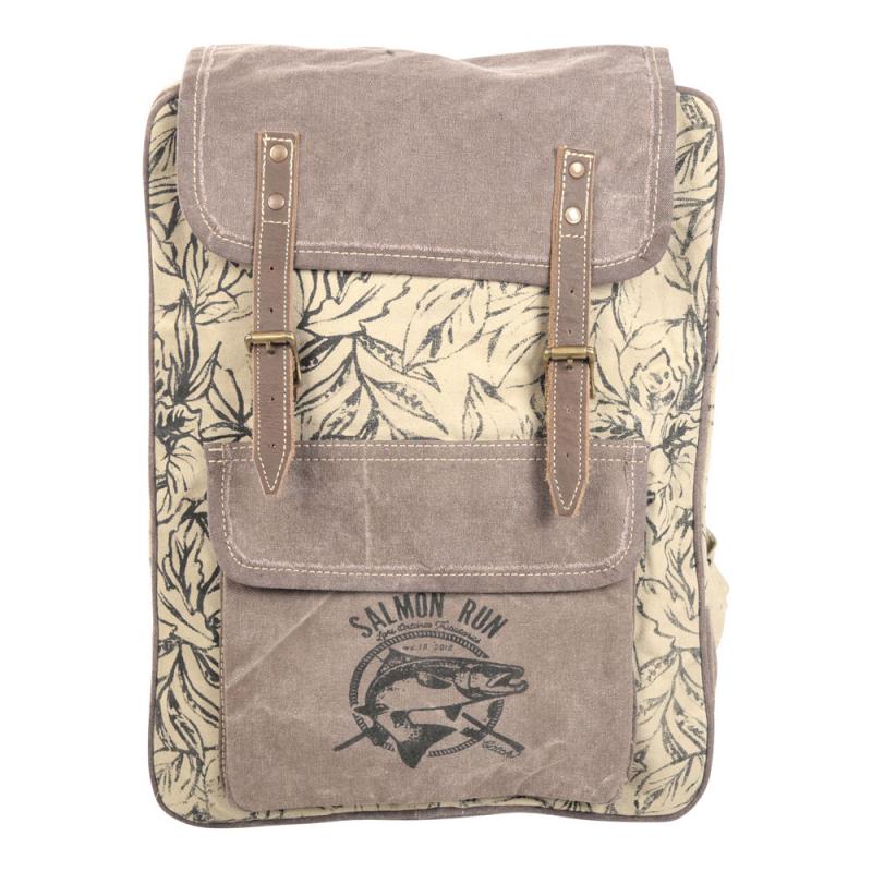 SALMON RUN BACKPACK WITH FAUX BUCKLE