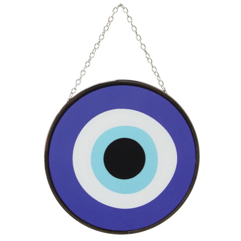 EVIL EYE STAINED GLASS SUNCATCHER