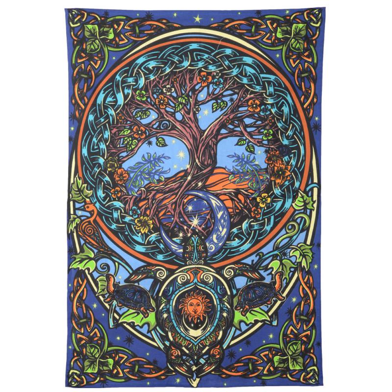 TREE OF LIFE TORTOISE 3D TAPESTRY