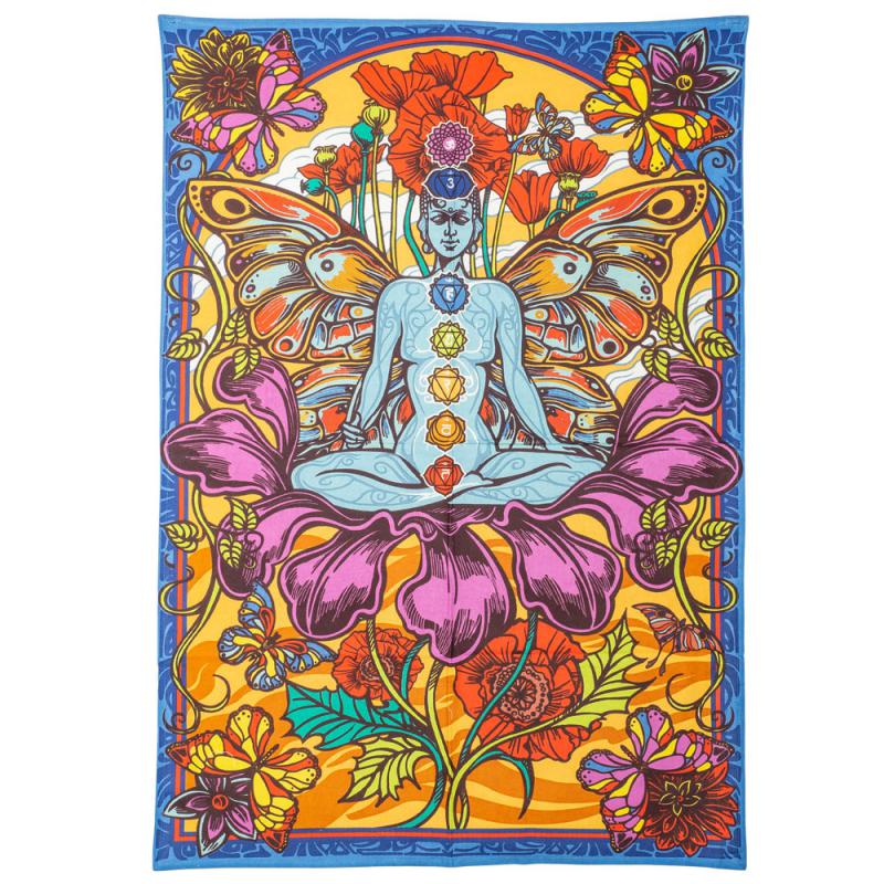 CHAKRA LOTUS 3D TAPESTRY