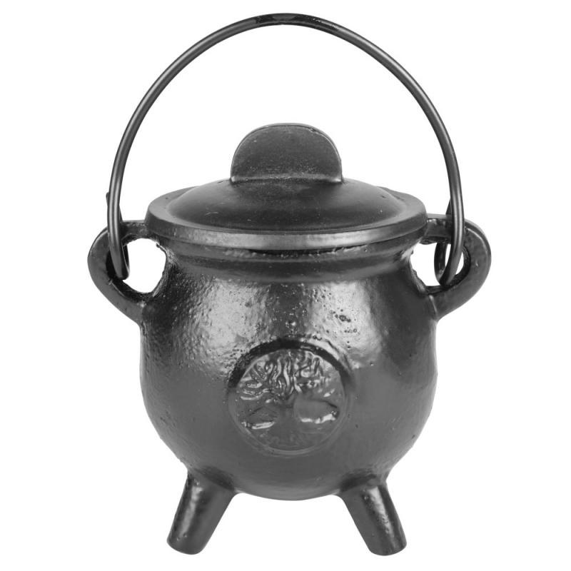 CAST IRON CAULDRON SMALL TREE OF LIFE