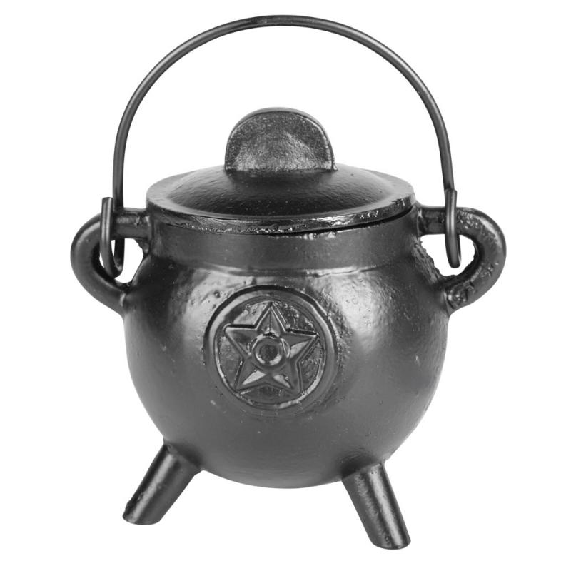 CAST IRON CAULDRON SMALL PENTAGRAM