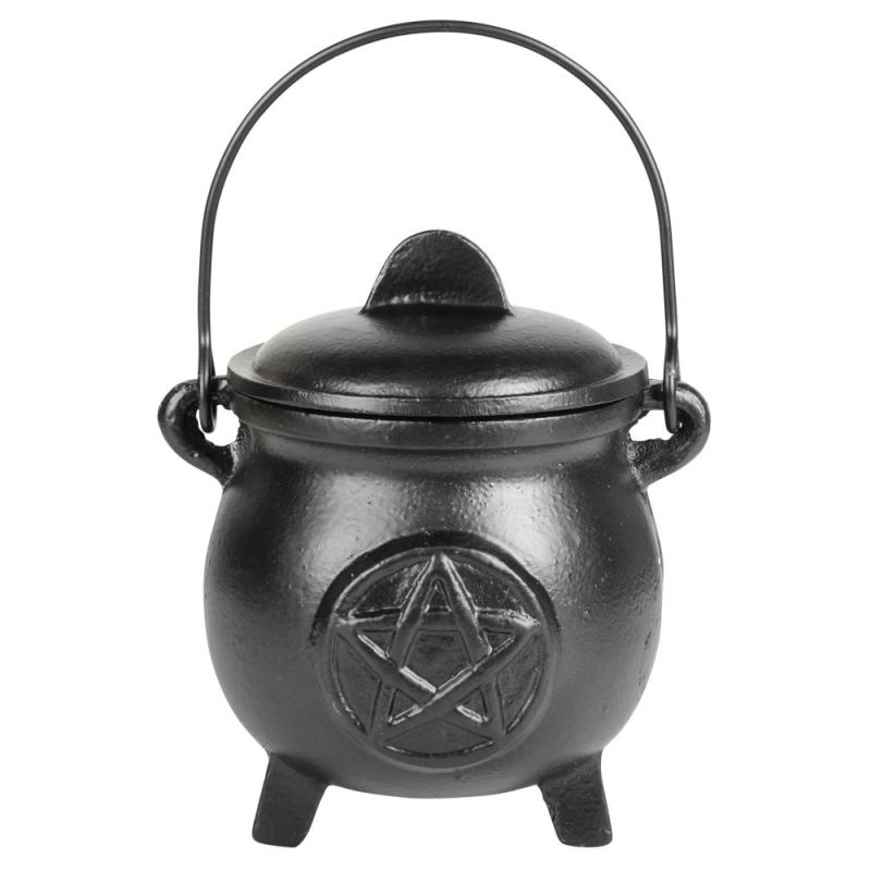 CAST IRON CAULDRON PENTACLE