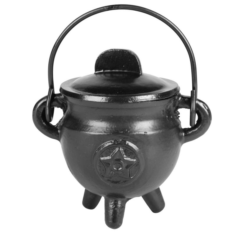 CAST IRON CAULDRON PENTAGRAM